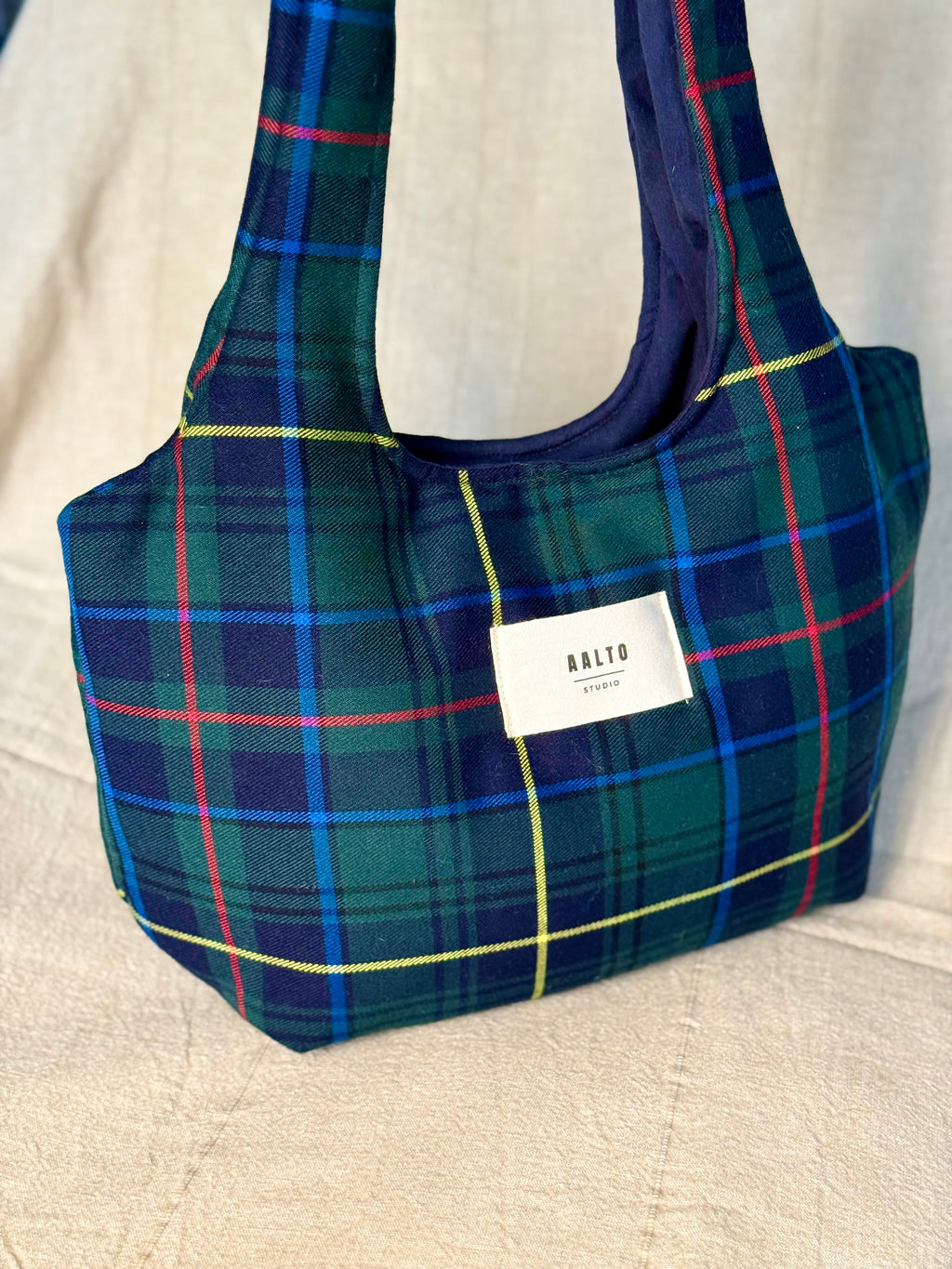Leonor bag - blue Scottish tartan