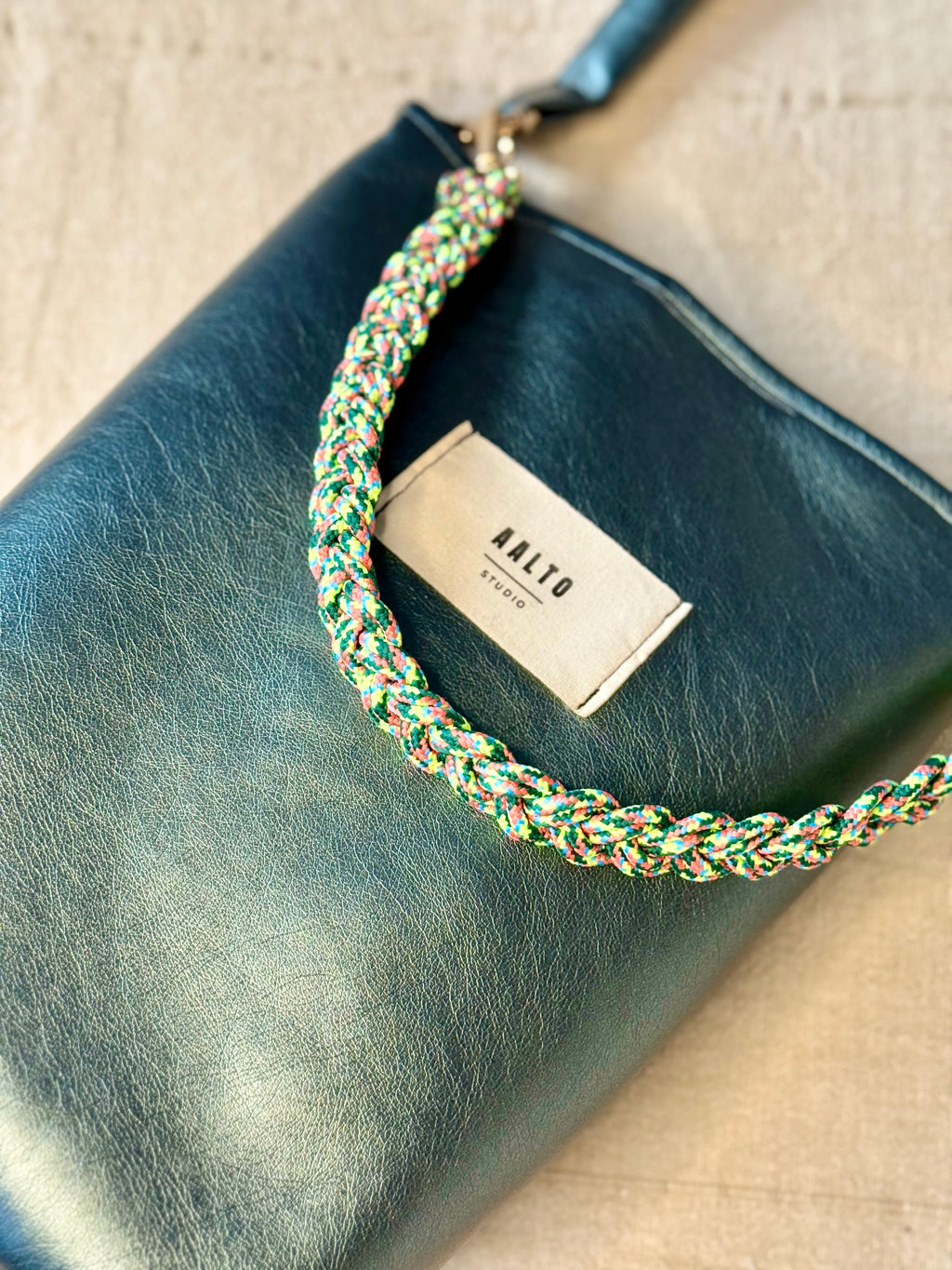 Manuela bag- metallic green vegan leather