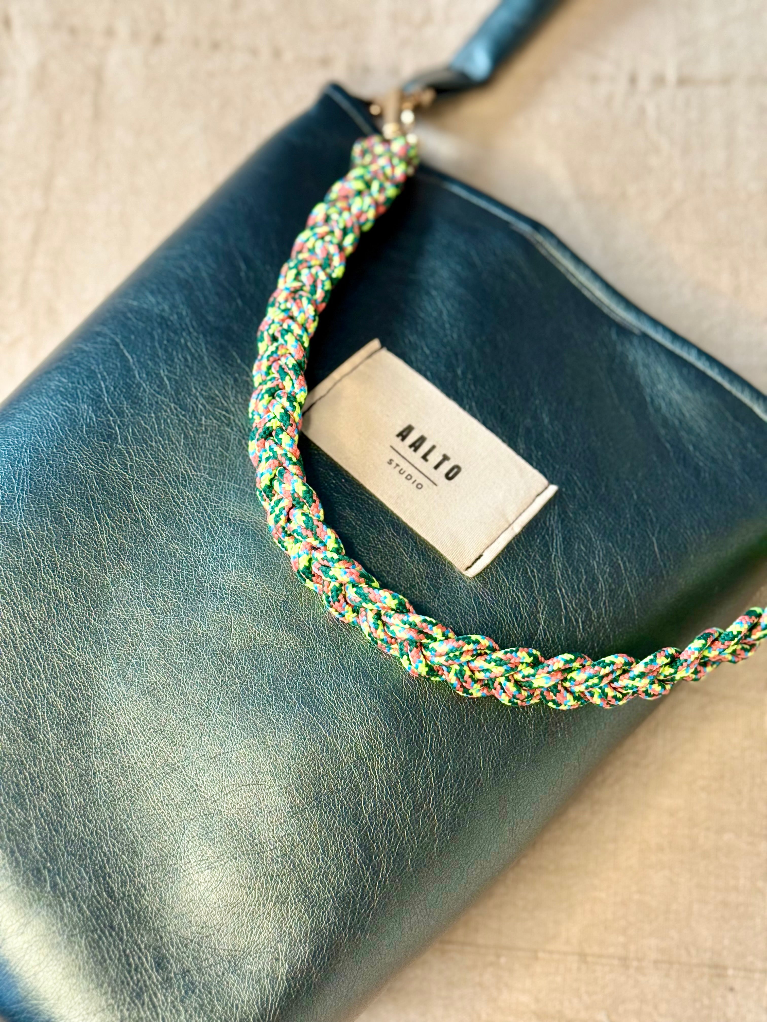 Manuela bag- metallic green vegan leather