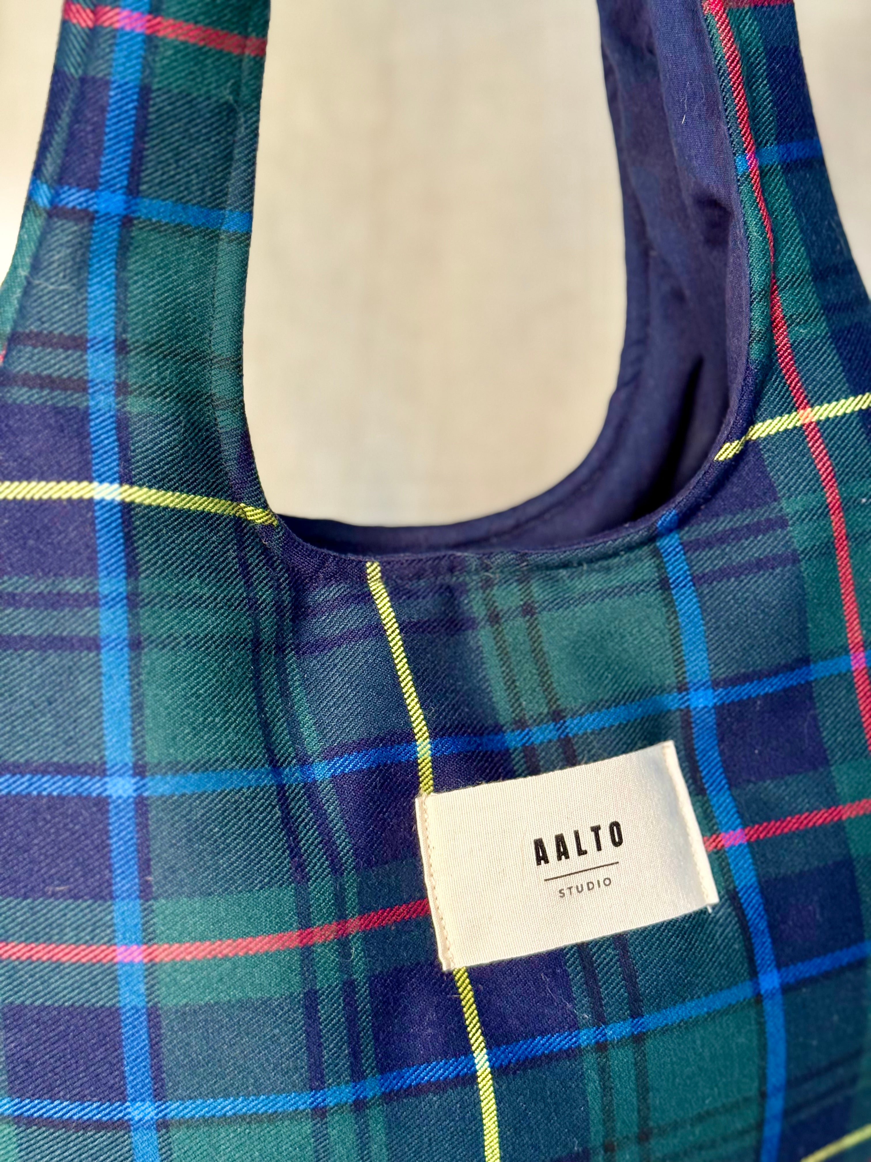 Leonor bag - blue Scottish tartan