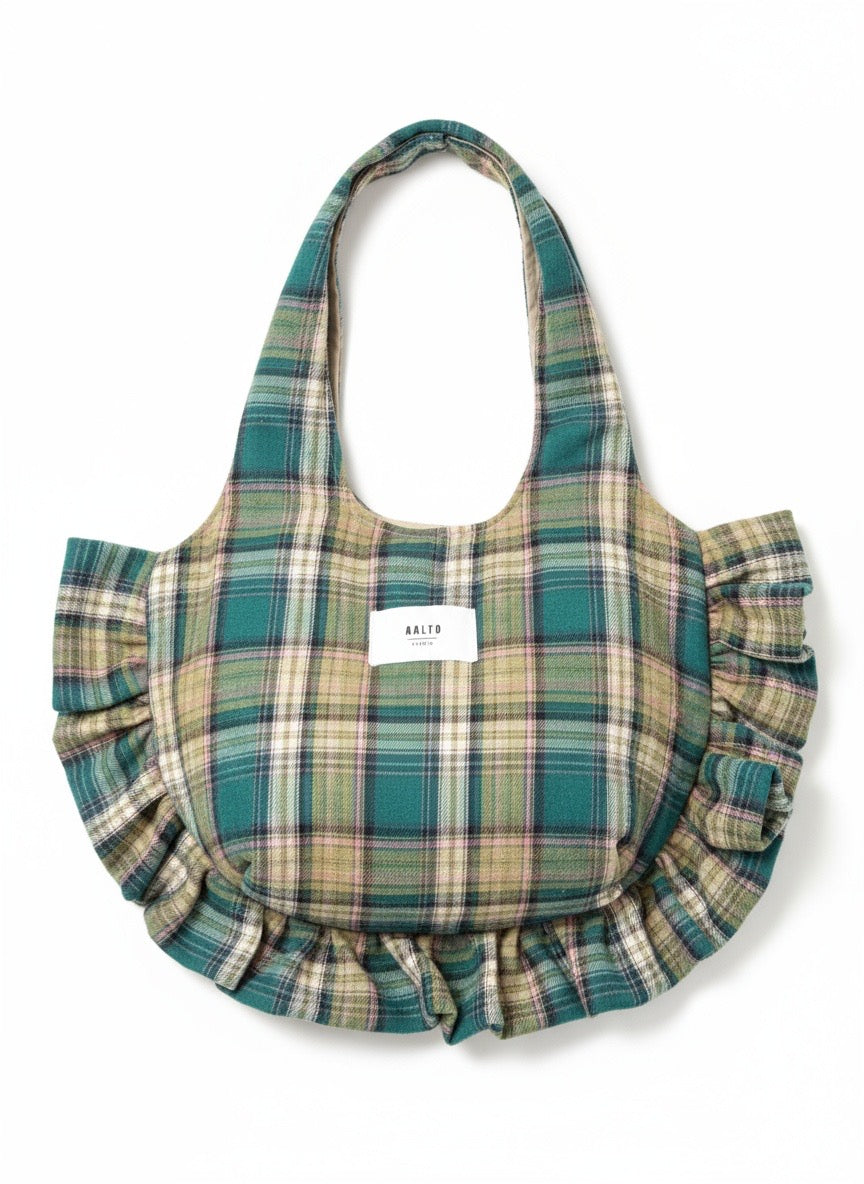 Leonor bag - green Scottish tartan